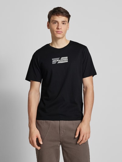 Jack & Jones T-shirt z nadrukiem z logo model ‘CORP’ Czarny 4