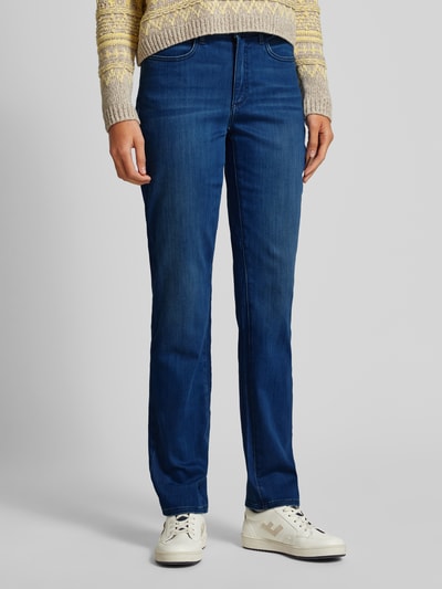 Brax Slim fit jeans met riemlussen, model 'Style.Carola Thermo' Blauw - 4