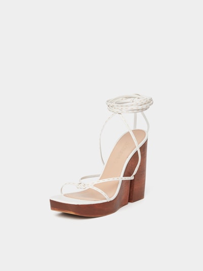 Jacquemus Wedges zum Schnüren Weiß 2
