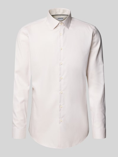 Jake*s Super Slim Fit Business-Hemd mit Kentkragen Taupe 2