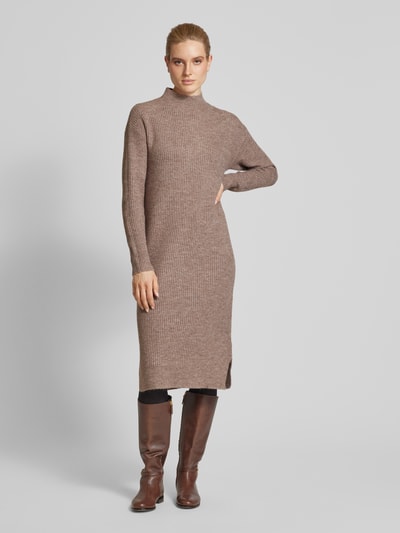 Christian Berg Woman Strickkleid mit Turtleneck Taupe Melange 4