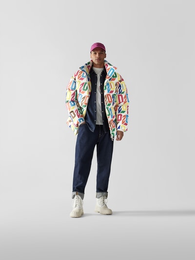 Dsquared2 Daunenjacke mit Allover-Logo Grün 1