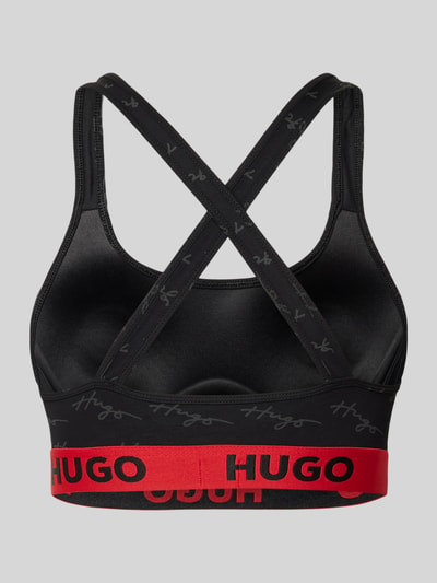 HUGO Bralette met elastische band met label Zwart - 3