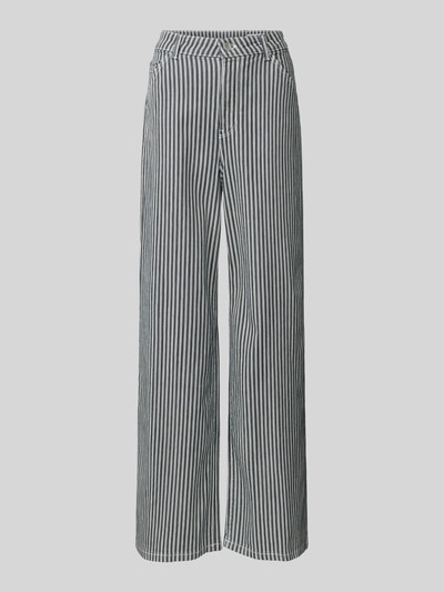 Vero Moda Loose fit jeans met streepmotief, model 'KATHY' Jeansblauw - 2
