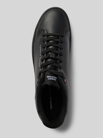 Tommy Hilfiger Ledersneaker mit Label-Schriftzug Modell 'COURT THICK CUPSOLE' Black 3