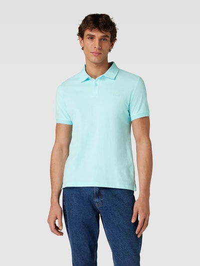 s.Oliver RED LABEL Poloshirt in effen design Lichtturquoise - 4