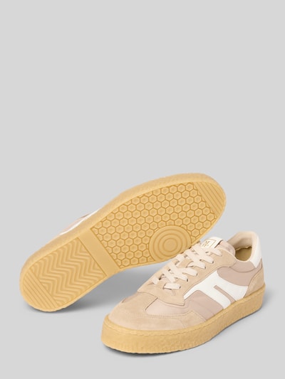 Marc O'Polo Low Top Sneaker aus echtem Leder-Textil-Mix Modell 'Cortney W2M' Sand 4