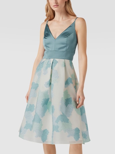 Swing Cocktailkleid mit schimmerndem Muster Bleu 4