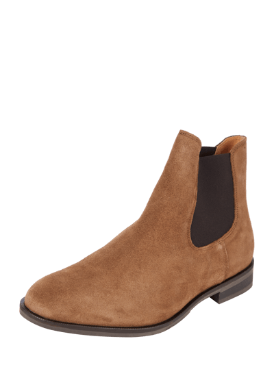 Selected Homme Chelsea Boots aus Veloursleder Modell 'Louis' Cognac 1