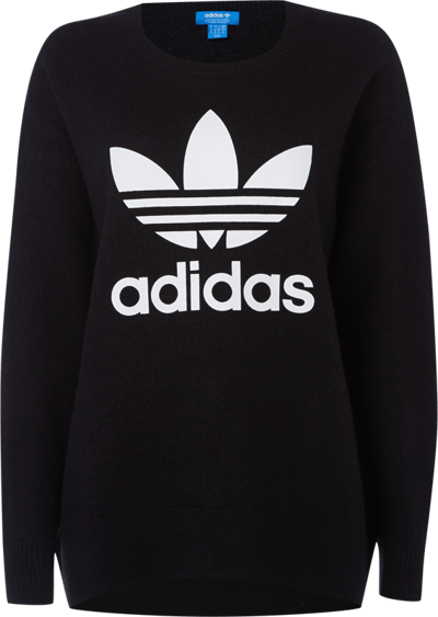 adidas Originals Sweatshirt aus reiner Wolle mit Logo Print black online kaufen