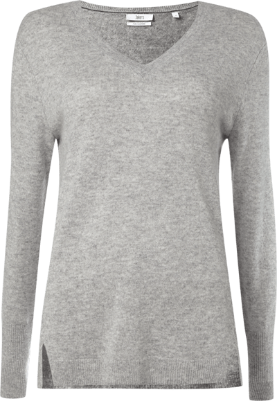 Jake*s Casual Pullover aus reinem Kaschmir Silber Melange 3