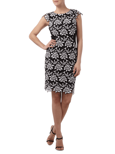 Apart Glamour Kleid mit Besatz aus Häkelspitze Black 1