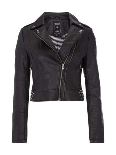 Guess Biker-Jacke in Leder-Optik mit Nietenbesatz Black 1