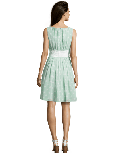 Jake*s Cocktail Cocktailkleid mit Polka Dots und Taillengürtel Apfelgrün 11
