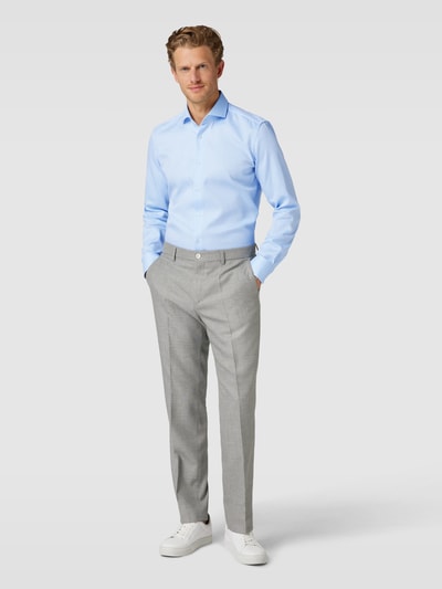 BOSS Slim Fit Business-Hemd mit Haifischkragen Bleu 1