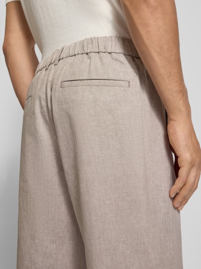 Matinique Chino met Franse steekzakken, model 'hart' Beige - 3