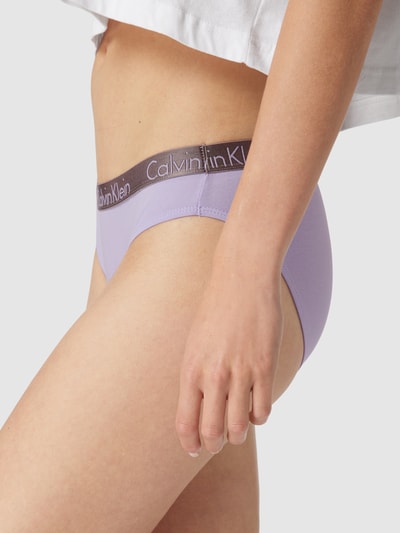 Calvin Klein Underwear Slip met logo in band, model 'Laura' Lila - 3