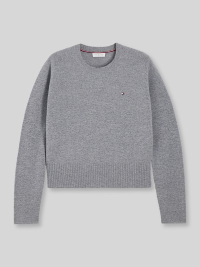 Tommy Hilfiger Slim Fit Pullover aus reiner Wolle Mittelgrau 2