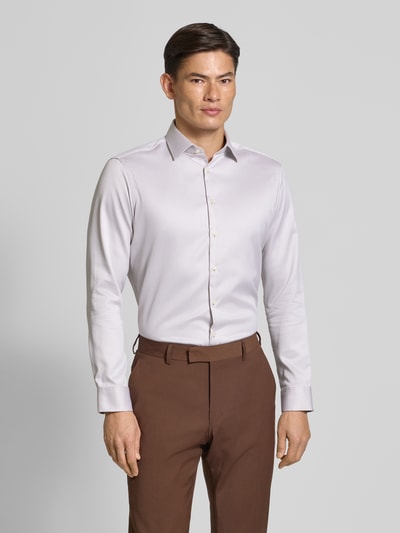 Jake*s Regular Fit Business-Hemd mit Kentkragen Taupe 4