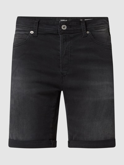 Replay Tapered Fit Jeansshorts mit Stretch-Anteil  Black 2