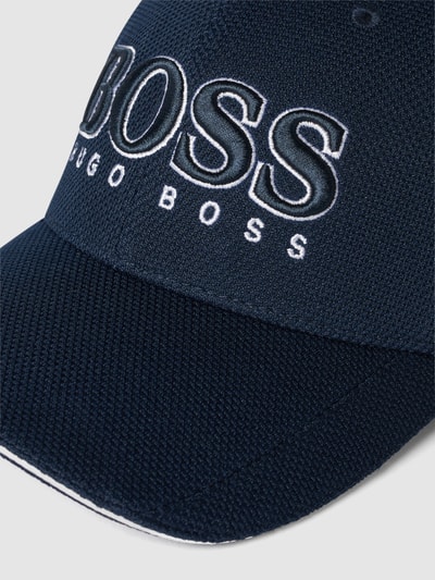 BOSS Pet met labelstitching Marineblauw - 3