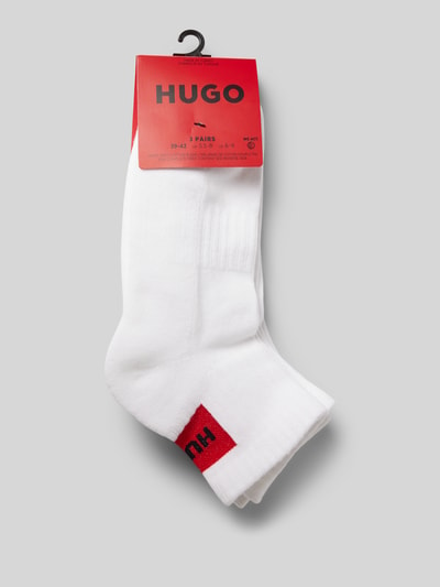 HUGO Socken mit Label-Print im 3er-Pack Weiss 3