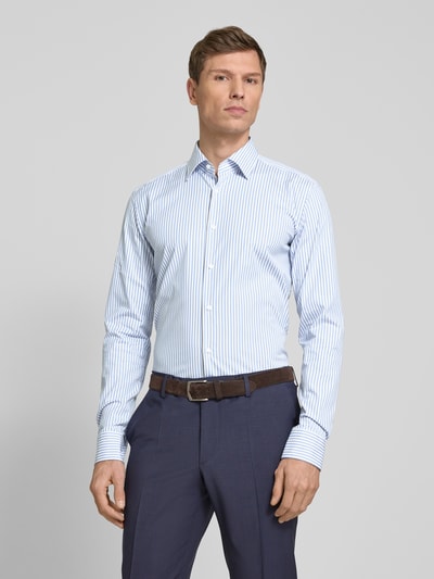 BOSS Slim Fit Business-Hemd mit Kentkragen Modell 'Hank' Bleu 4