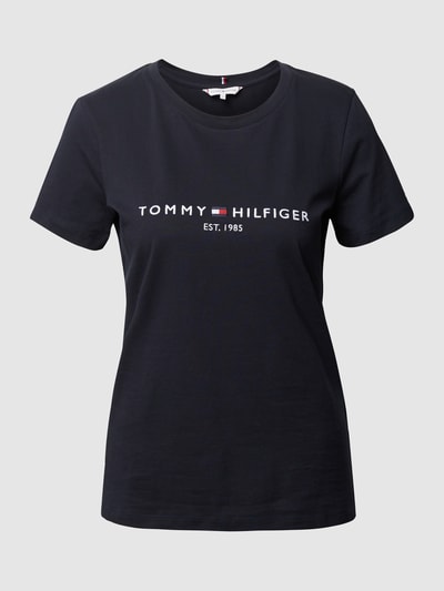 Tommy Hilfiger T-shirt z bawełny Ciemnoniebieski 2