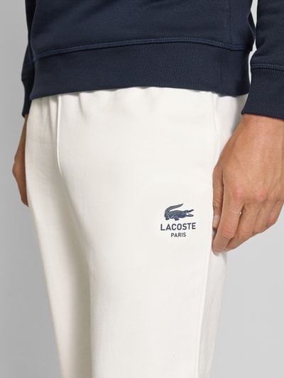 Lacoste Tapered Sweatpants aus reiner Baumwolle Offwhite 3