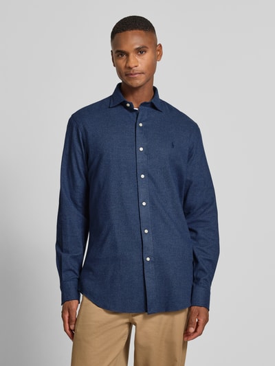 Polo Ralph Lauren Koszula casualowa o kroju custom fit z wyhaftowanym logo Ciemnoniebieski 4