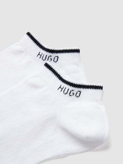 HUGO Sneakersocken mit Logo-Details im 2er-Pack Modell 'Logo' Weiss 2