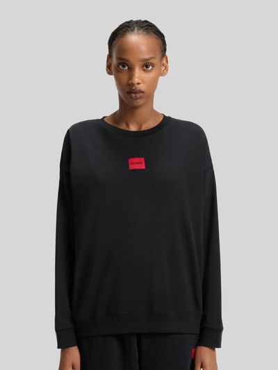 HUGO Relaxed fit pyjama van katoenmix in een set, model 'NITE_LONG' Zwart - 4