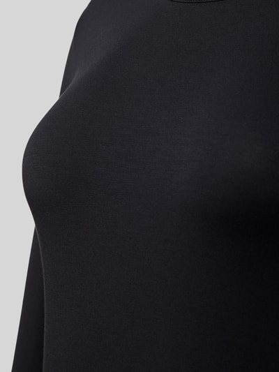 Jake*s Casual Longsleeve mit U-Boot-Ausschnitt Black 2