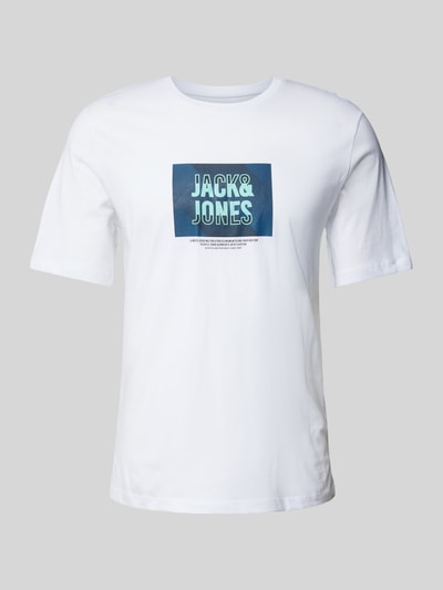 Jack & Jones T-shirt z nadrukiem z logo model ‘HUDSON’ Biały 2