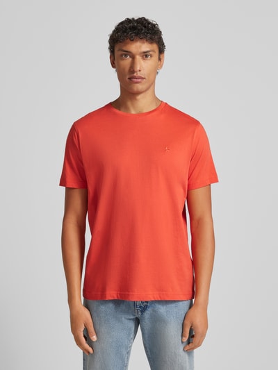 LERROS T-Shirt mit Label-Stitching Dunkelorange 4