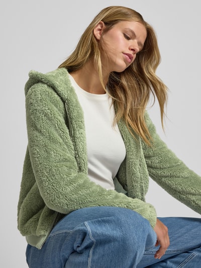 Only Regular Fit Teddyfelljacke mit Kapuze Modell 'NEW ANNA' Schilf 3