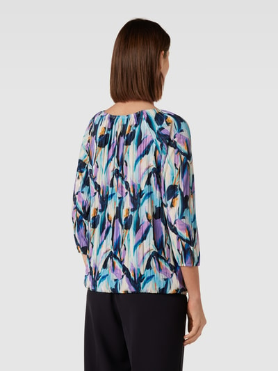 Christian Berg Woman Blouseshirt met all-over motief Donkerblauw - 5