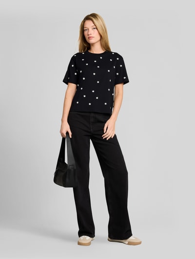 Tom Tailor Denim Boxy Fit T-Shirt aus reiner Baumwolle ' Black 1
