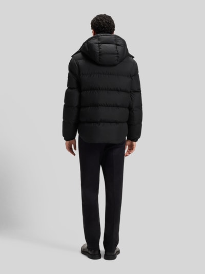 BOSS Regular fit gewatteerd jack met opstaande kraag met drukknopen Zwart - 5