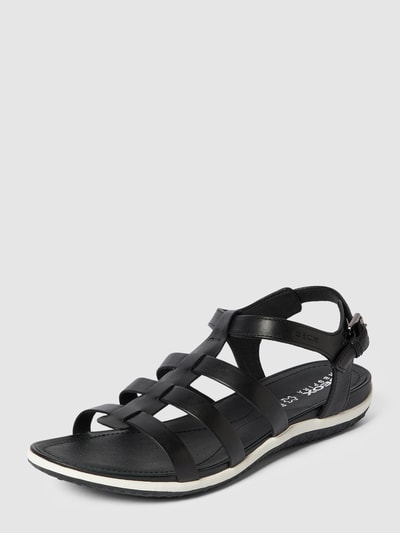 Geox Sandalen mit Dornschließe in metallic Black 2