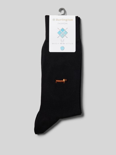Burlington Socken mit Label-Details Black 3