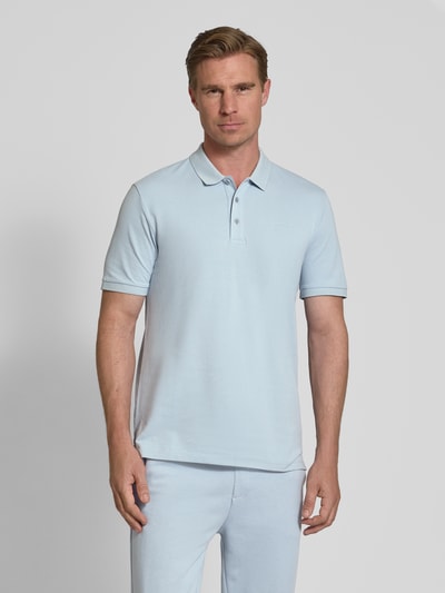 HUGO Poloshirt mit Label-Print Modell 'Donos' Sky 4