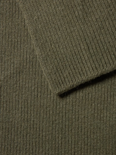 Le Bonnet Schal aus Lammwoll-Angora-Mix Dunkelgrün 3