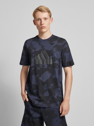 ADIDAS SPORTSWEAR T-shirt met labelprint Donkerblauw - 4