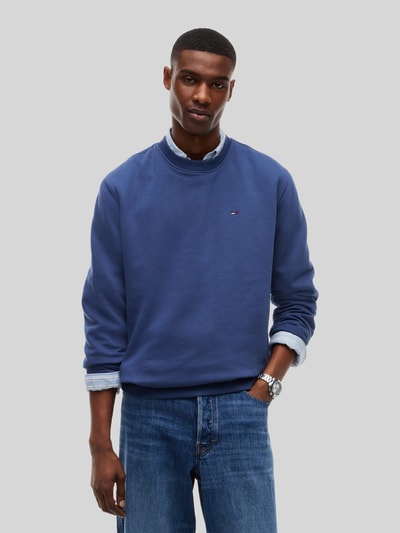 Tommy Jeans Regular Fit Sweatshirt aus Baumwoll-Mix mit Logo-Stitching Dunkelblau 4