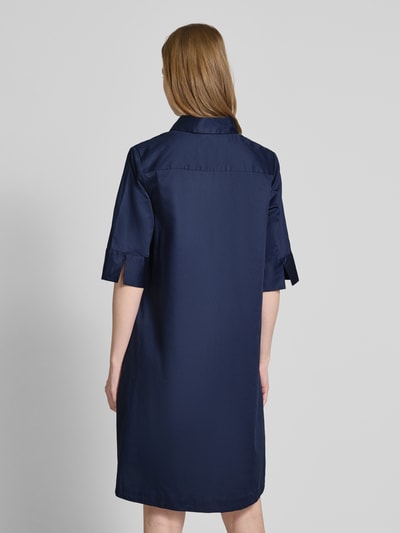 Christian Berg Woman Knielanges Hemdblusenkleid mit verdeckter Knopfleiste Marine 5