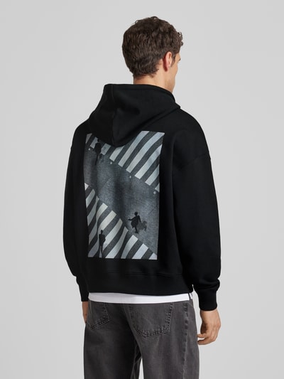 HUGO Relaxed Fit Hoodie aus reiner Baumwolle Modell 'DOLAND' Black 5