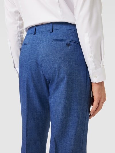 Christian Berg Men Pantalon met persplooi en Franse steekzakken Koningsblauw - 3