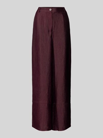 Vero Moda Relaxed Fit Weite Hose aus fließendem Viskose-Mix Modell 'RAQUEL' Bordeaux 2