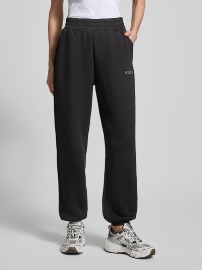 Guess Activewear Relaxed Fit Sweatpants mit Label-Print Modell 'CECILIA' Black 4